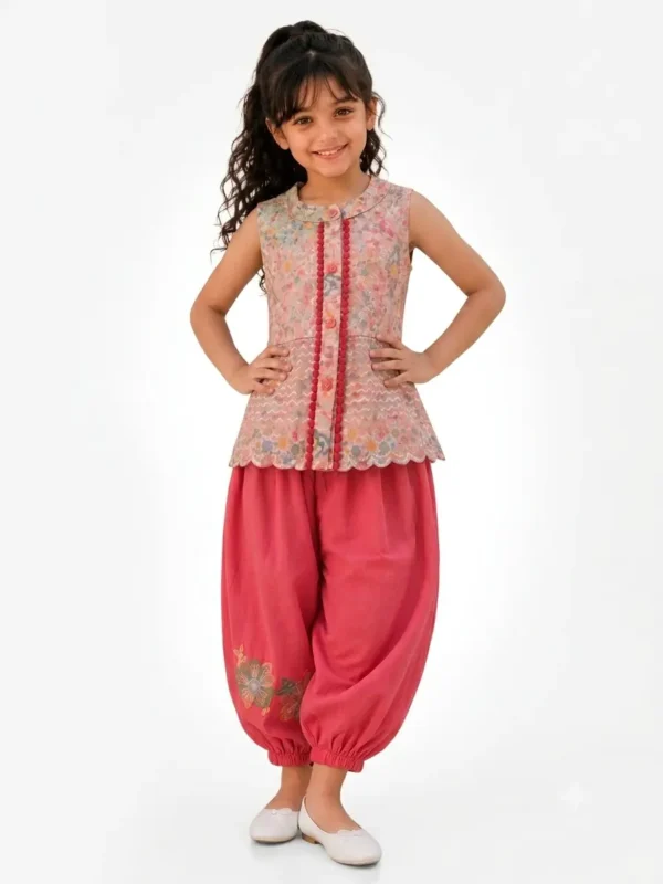 Girls Sleeveless Cord Set