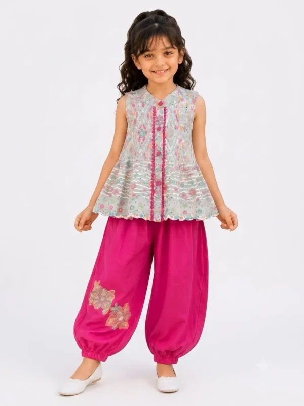 Girls Sleeveless Cord Set