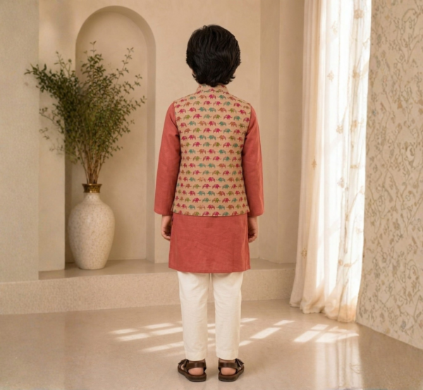 Boys Kurta Pyjama with Jacket hover view