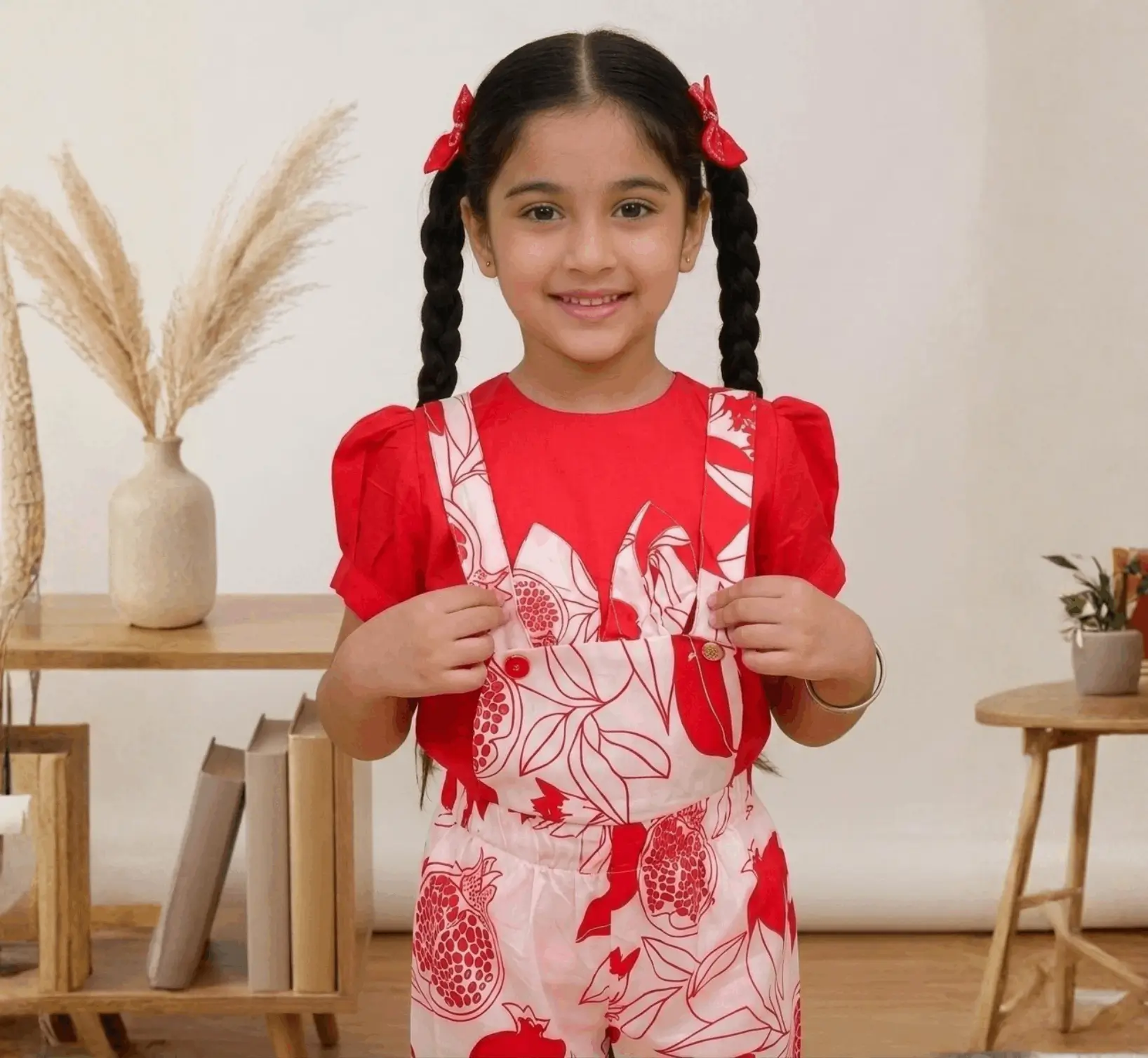 Girls Dungaree Pattern Dress hover