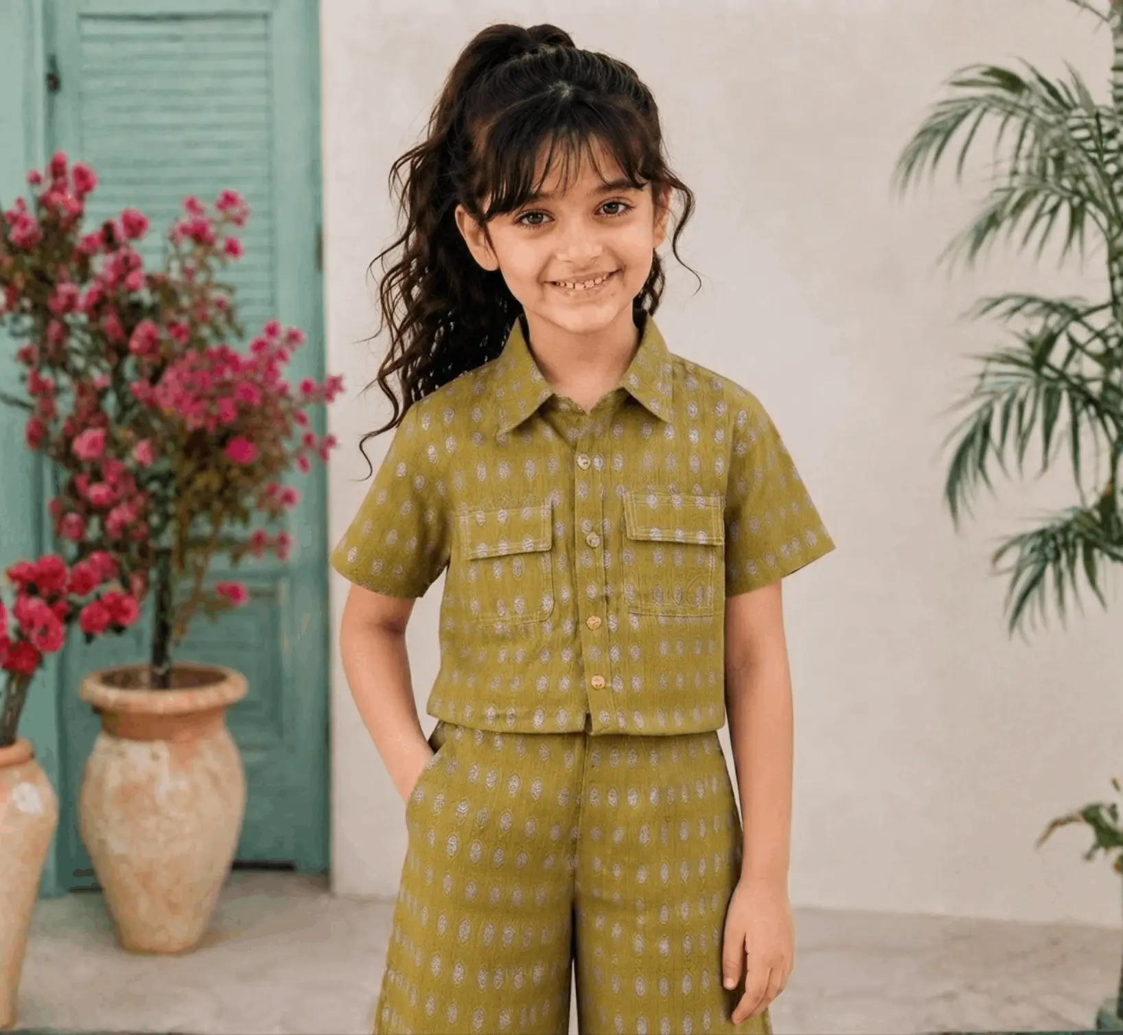 Girls Crop Shirt with Palazzo hover