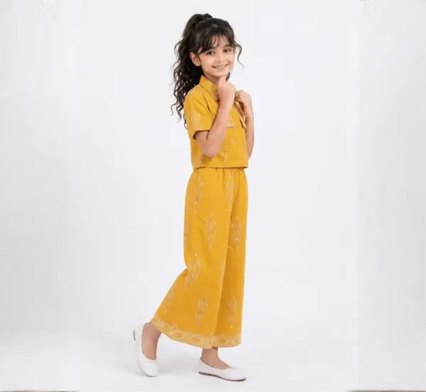 Girls Crop Shirt with Palazzo