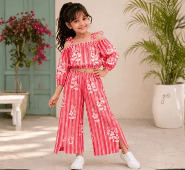 Girls Cord set Off-shoulder
