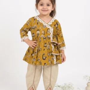 Girls Angrakha with Dhoti