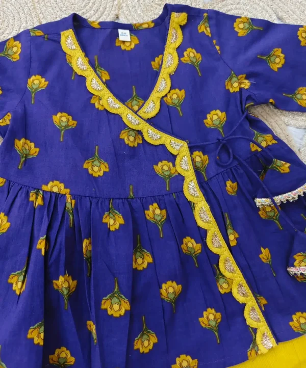 Girls Angrakha with Dhoti | Bow and Tie hover view